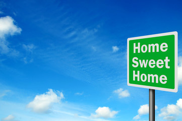 Photo realistic ' home sweet home' sign, with space for your tex