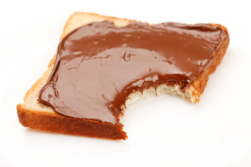 Toast with chocolate