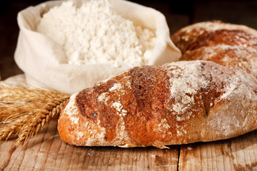 fresh bread on the table