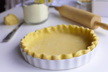 Prepared pie pastry or pate brisee