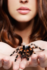 girl with spider