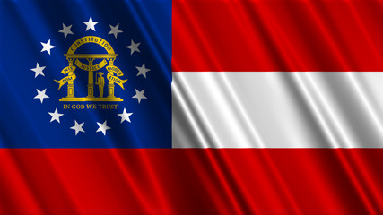 Fototapeta premium Georgia-US state Flag