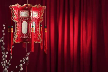 Plaid mouton avec motif Chine Chinese new year decoration