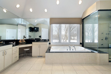 Master bath in luxury home