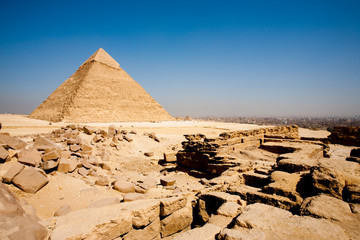 Pyramid Cairo City Edge Funerary Temple