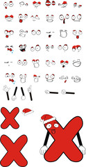 letter x cartoon
