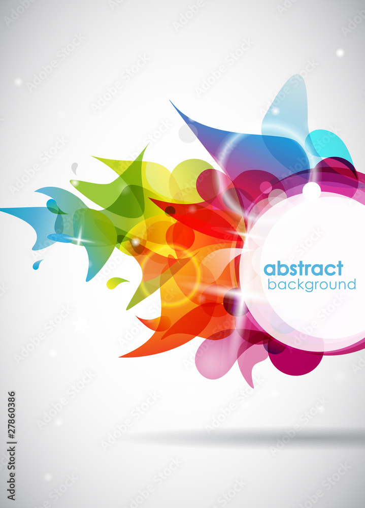 Canvas Prints abstract colored background with circles.