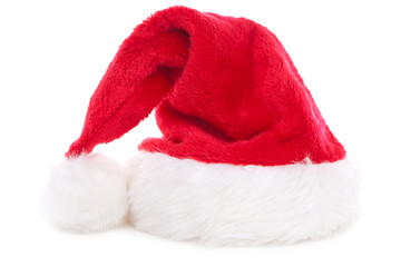 Obraz na płótnie Canvas Santa hat isolated in white background