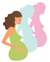 Fototapeta na wymiar Pregnancy process