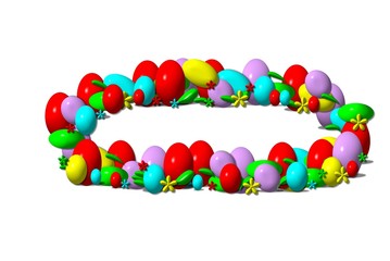 Farbenfroher Osterkranz