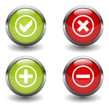 Buttonset Plus/Minus Ja/Nein