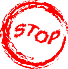Vector illustration of Stop sign isolated