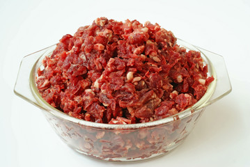 Minced deer meat