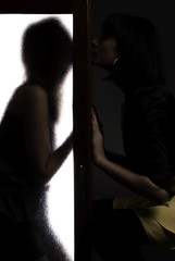 two young girls posing