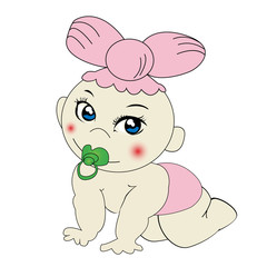 Obraz premium Cute baby girl