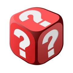 dice with question marks