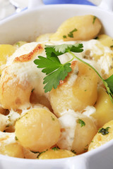 Potatoes and cream