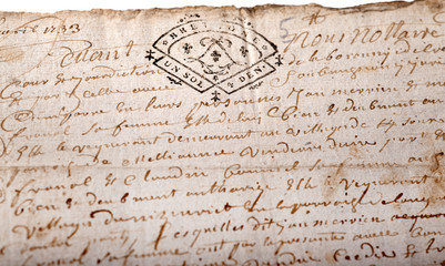 Ancient French official document