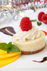 Vanilla Raspberry Cheesecake