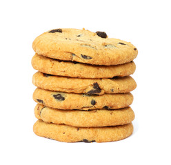 Stack of cookies with chocolate