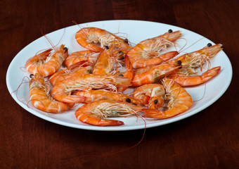 plate of shrimp