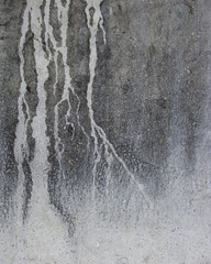 dirt leak drip on a wall resembling lightning