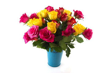 Bouquet colorful roses