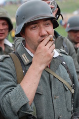 German soldier.WW2 reenacting. Kiev,Ukraine