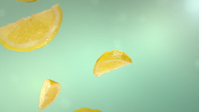 Falling lemons in the studio.