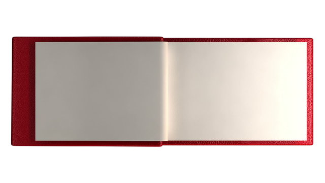 Modern book with blank pages isolated