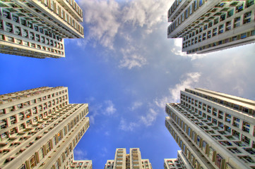 Fototapeta na wymiar Hong Kong public housing estate