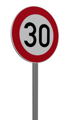 verkehrsschild drei&szlig;ig