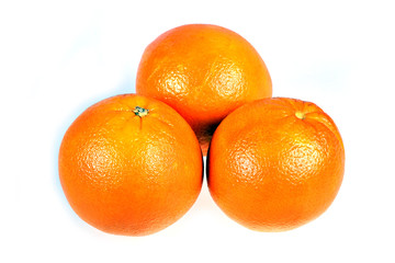 oranges isolated on white background