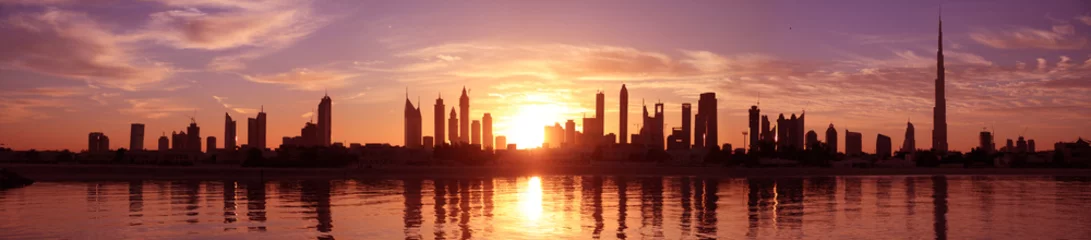 Acrylic prints Dubai Cityscape Dubai, Sunset