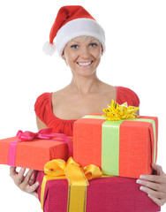 Beautiful christmas woman.