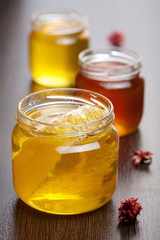 honey in jars