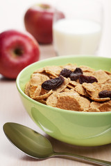 cornflakes with raisins