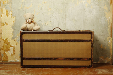Suitcase with Teddy
