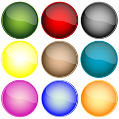 fresh web buttons isolated on white