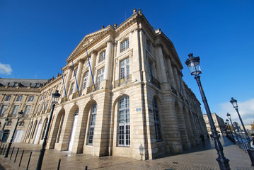 Fototapeta na wymiar Immeuble de la Place de la Bourse à Bordeaux