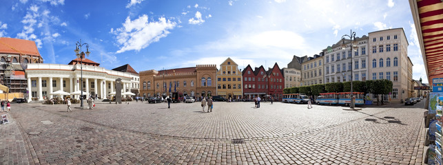 Schwerin Marktplatz panorama