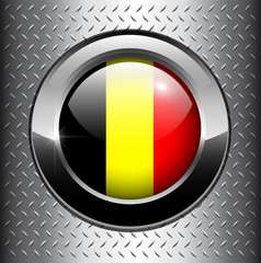 Fototapeta premium Belgium flag button
