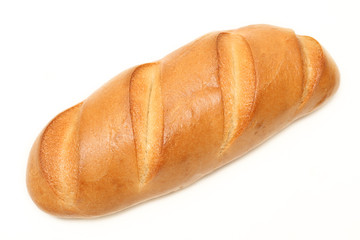 White bread on a white background