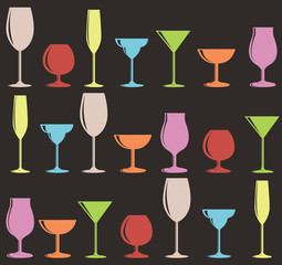 Seamless stemware pattern