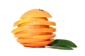 Fototapeta na wymiar Orange cuted on slices