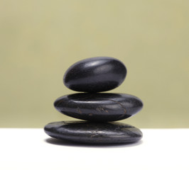 stack of black stones