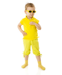 Girl wearing sunglasses