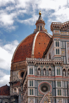 The Domo, Florence, Italy with clouds