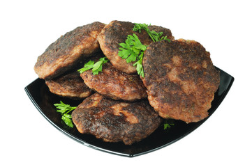 Beef patties on a plate