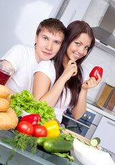 couple cooking together